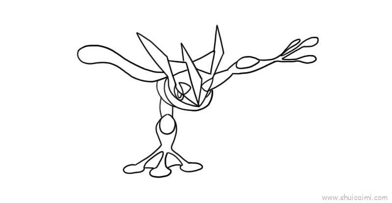 甲贺忍者蛙儿童画怎么画 甲贺忍者蛙简笔画画法