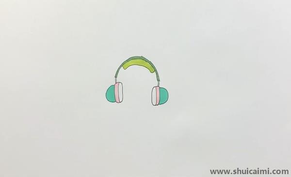 耳机儿童画怎么画 彩色耳机简笔画图片好看