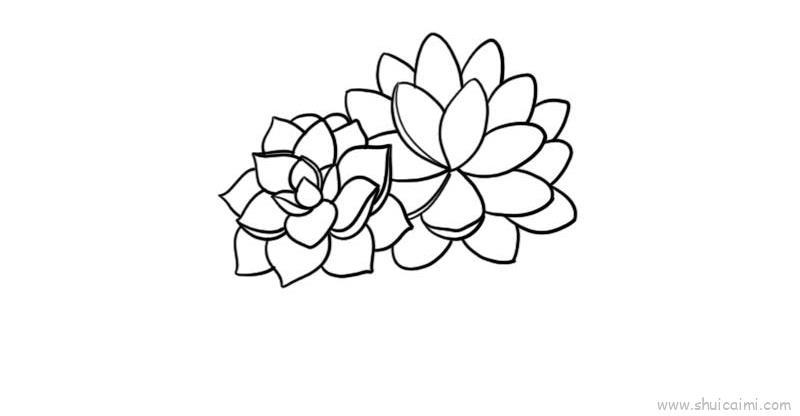 多肉盆栽儿童画怎么画 多肉盆栽简笔画好看