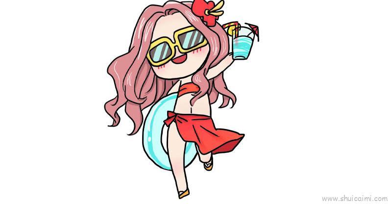 夏天主题的卡通简笔画画法步骤教学