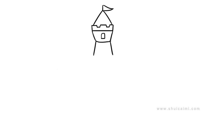 城堡简笔画怎么画 城堡简笔画步骤