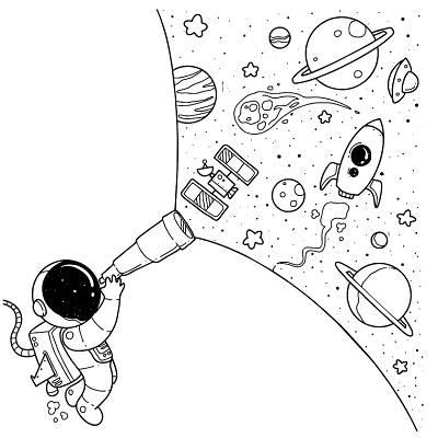 科技简笔画图片大全 科技简笔画图片大全科幻画