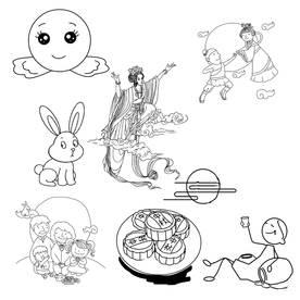 中秋节的简笔画 中秋节的简笔画图片大全