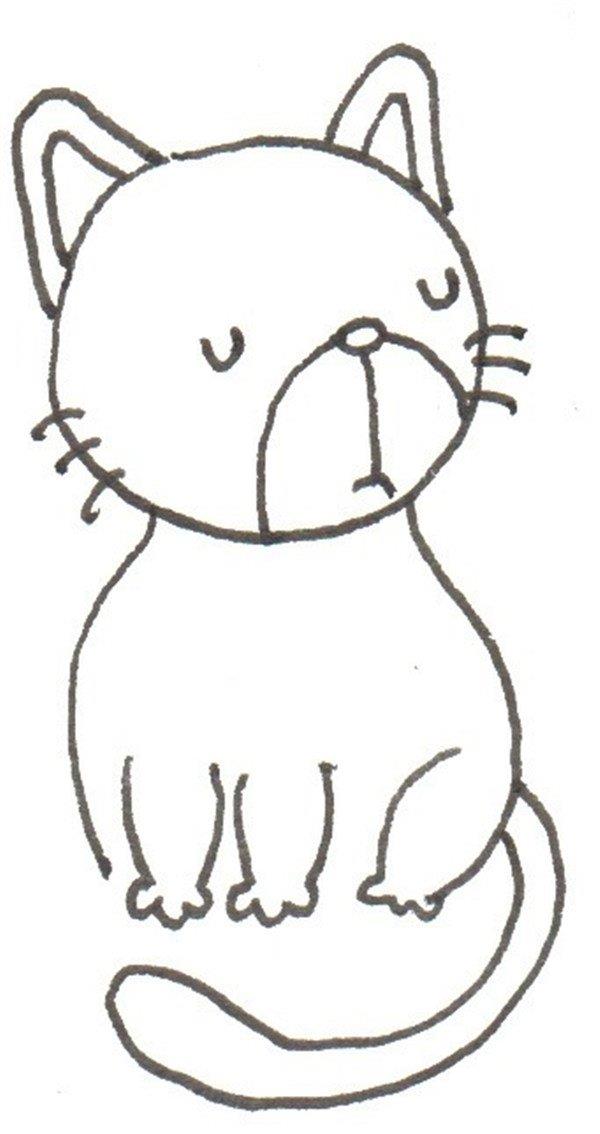 花猫的简笔画怎么画 花猫的简笔画好看