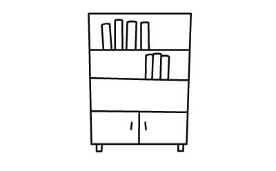 书柜的画法简笔画图片-简笔画书柜怎么画