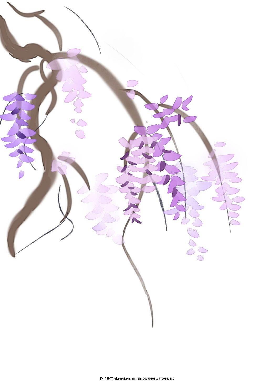 紫藤萝简笔画 紫藤萝简笔画简单又好看