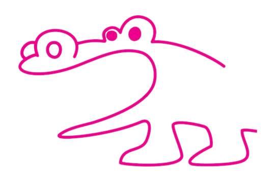 小鳄鱼简笔画 可爱的小鳄鱼简笔画