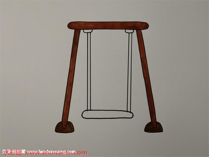 秋千怎么画 秋千简笔画画法