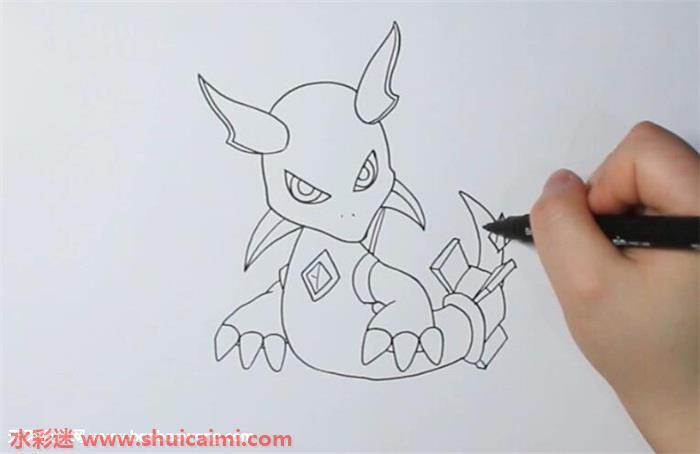 裂空座怎么画 裂空座简笔画简单