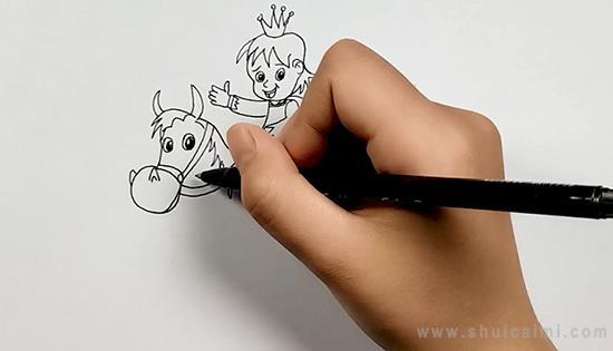 白马王子简笔画怎么画 白马王子简笔画简单又好看