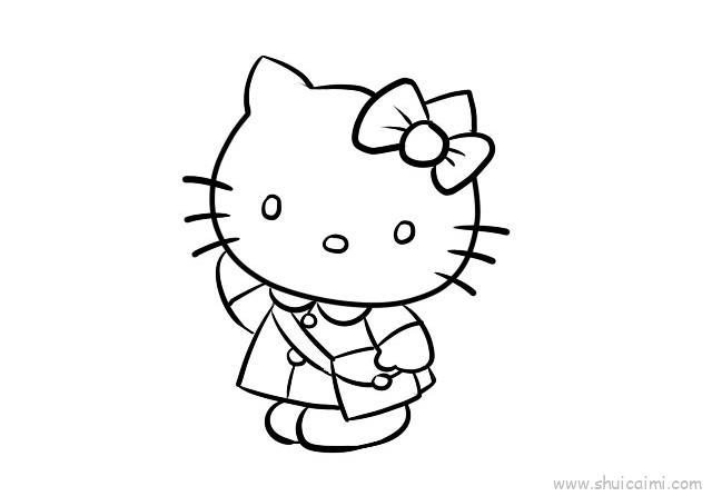 哈喽kitty儿童画怎么画 哈喽kitty简笔画简单