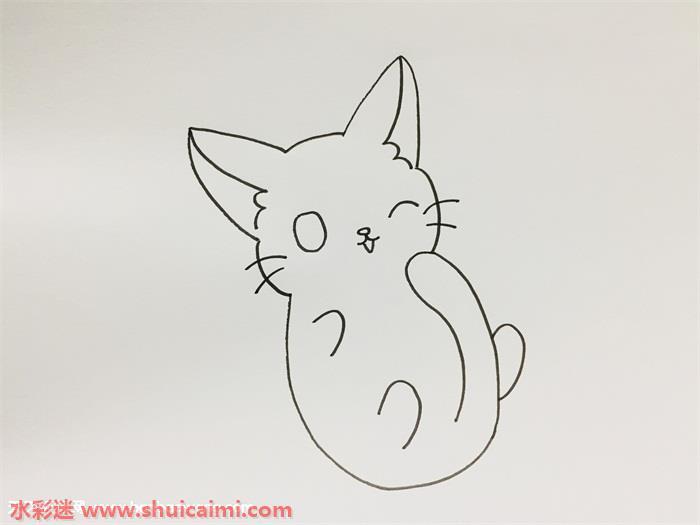 猫怎么画 猫简笔画简单易画彩色