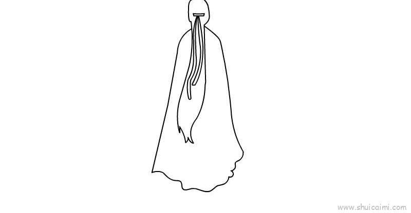 古风背影儿童画怎么画 古风背影简笔画简单又好看