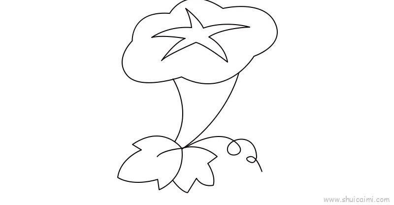 牵牛花儿童画怎么画 牵牛花简笔画简单