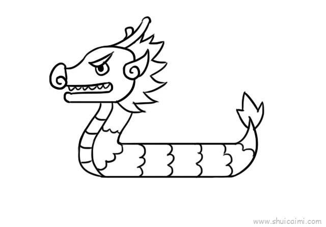 龙舟儿童画怎么画 龙舟简笔画简单