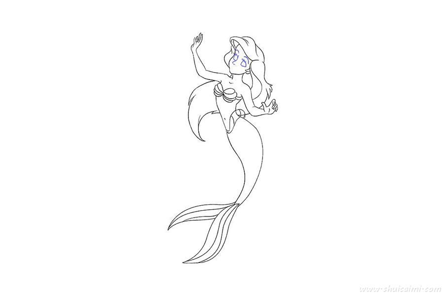 美人鱼怎么画 美人鱼简笔画图片带颜色