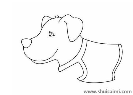 导盲犬儿童简笔画