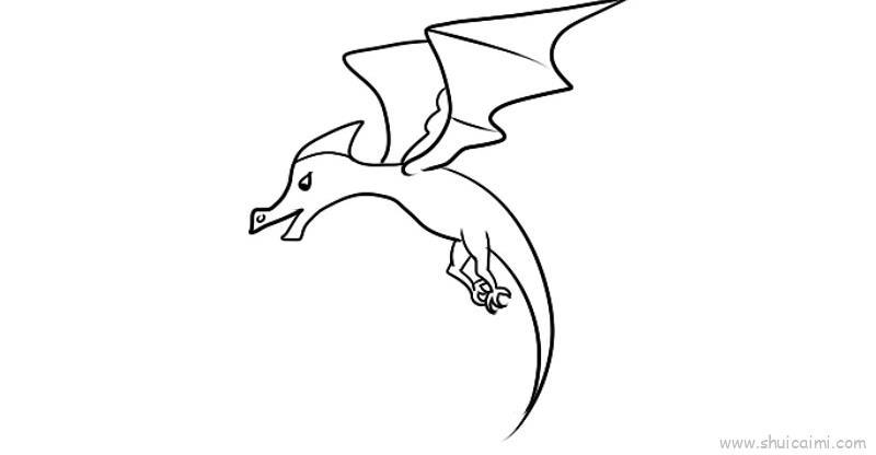 风神翼龙儿童画怎么画 风神翼龙简笔画好看