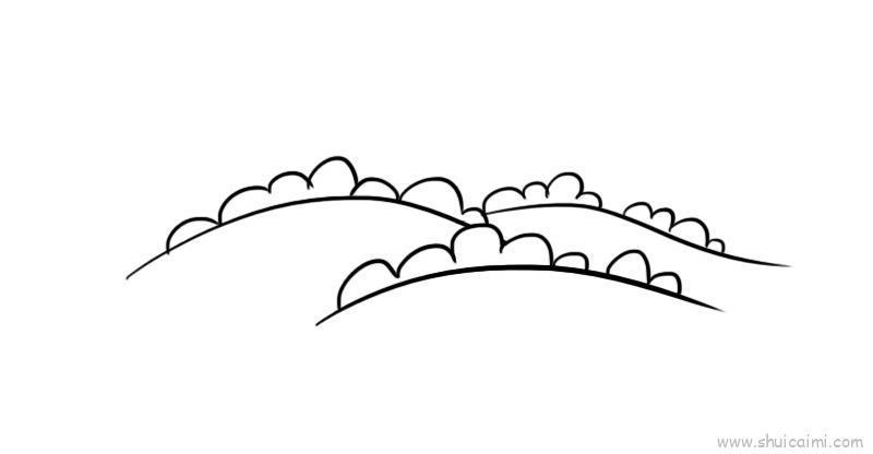草地儿童画怎么画 草地简笔画好看