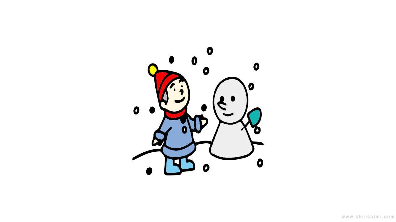 堆雪人简笔画怎么画 堆雪人简笔画画法