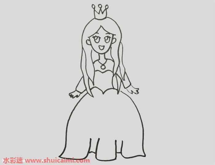 简单好看的芭比公主简笔画步骤教程