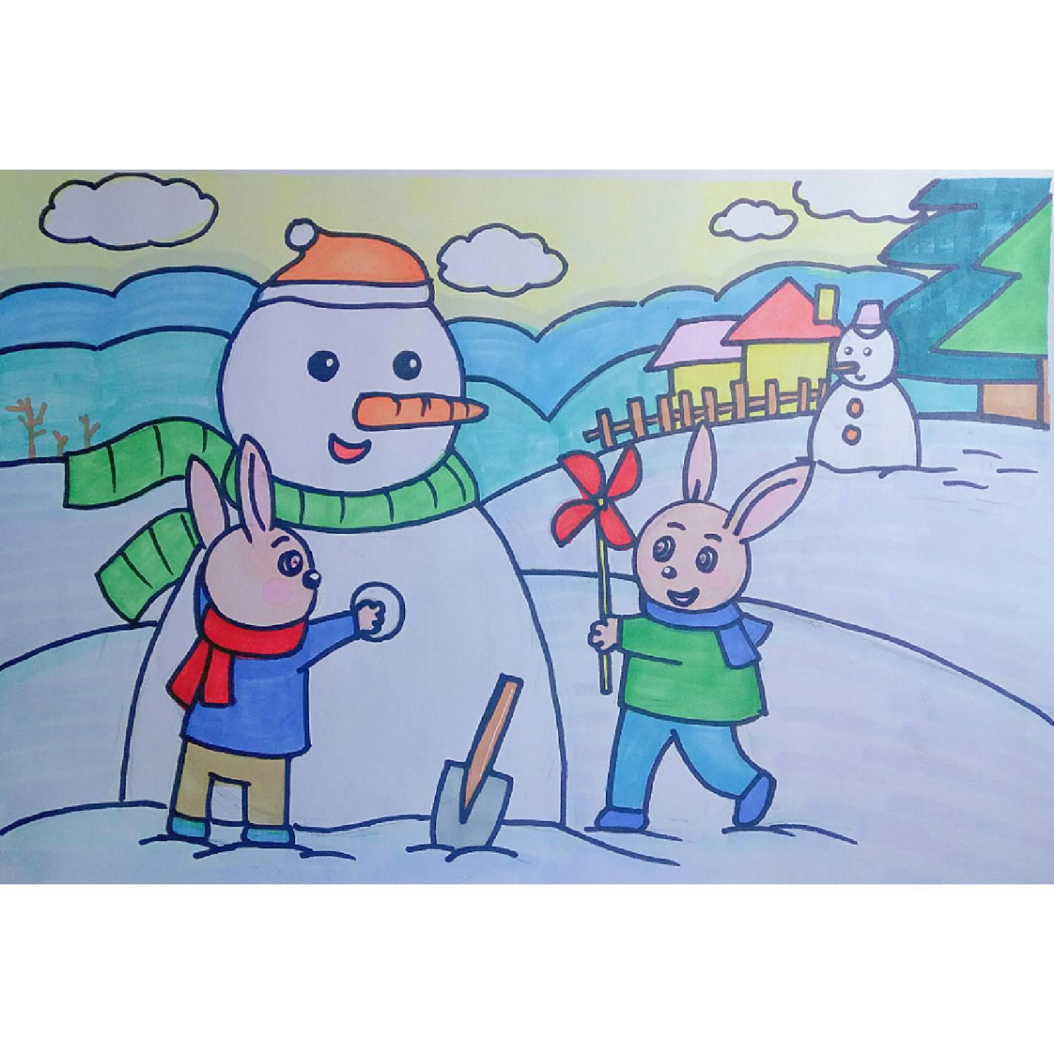 冬天简笔画 冬天简笔画简单儿童画