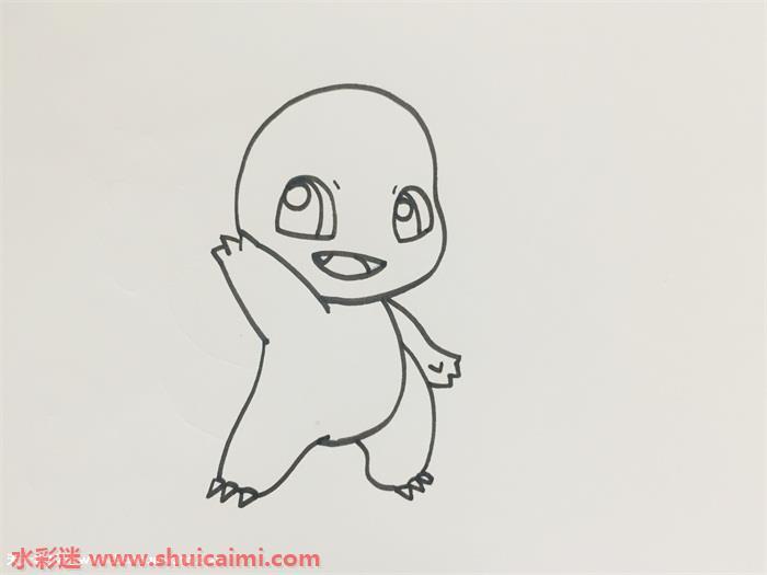 图解教你神奇宝贝小火龙简笔画怎么画