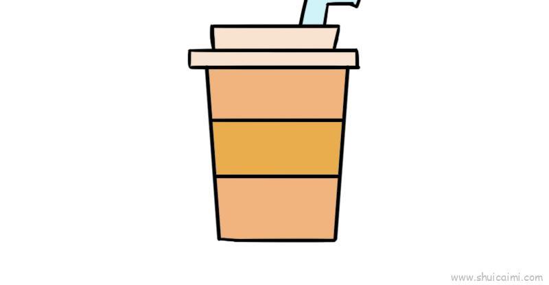 奶茶儿童画怎么画 奶茶简笔画顺序