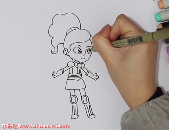 公主骑士奈拉怎么画 公主骑士奈拉简笔画简单彩色