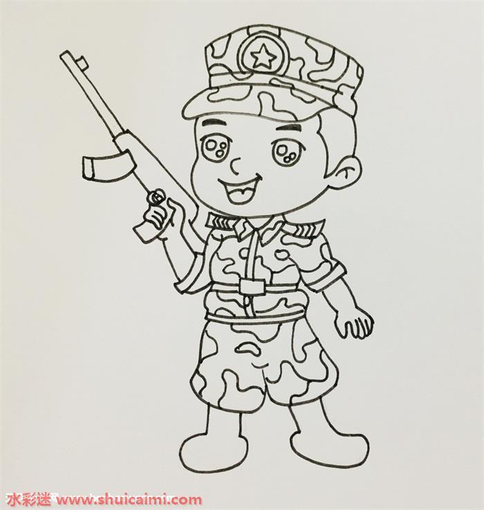 特种兵怎么画 特种兵简笔画图片大全彩色