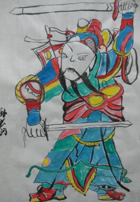 门神简笔画 门神简笔画极简幼儿园