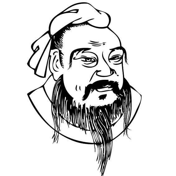 孔子简笔画 孔子简笔画q版