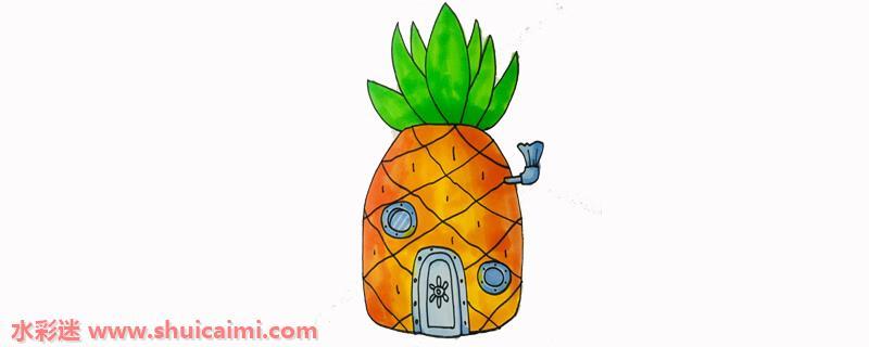 海绵宝宝菠萝屋怎么画 ,海绵宝宝菠萝屋简笔画详细教程