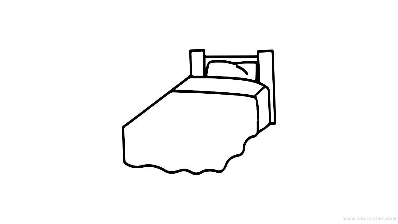 床简笔画怎么画 床简笔画简单