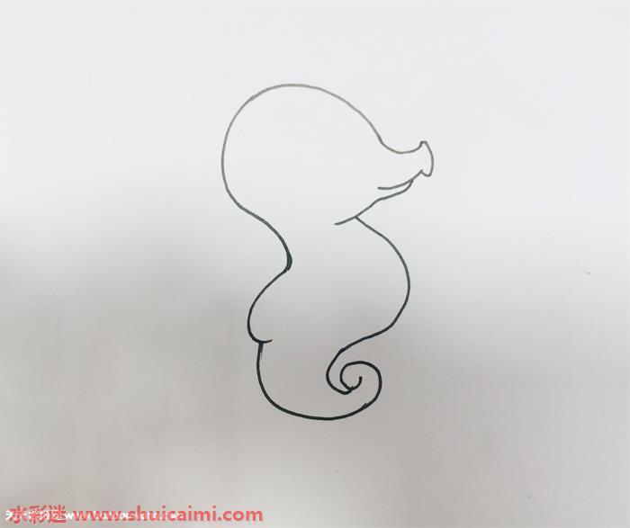 海马怎么画 海马简笔画步骤图