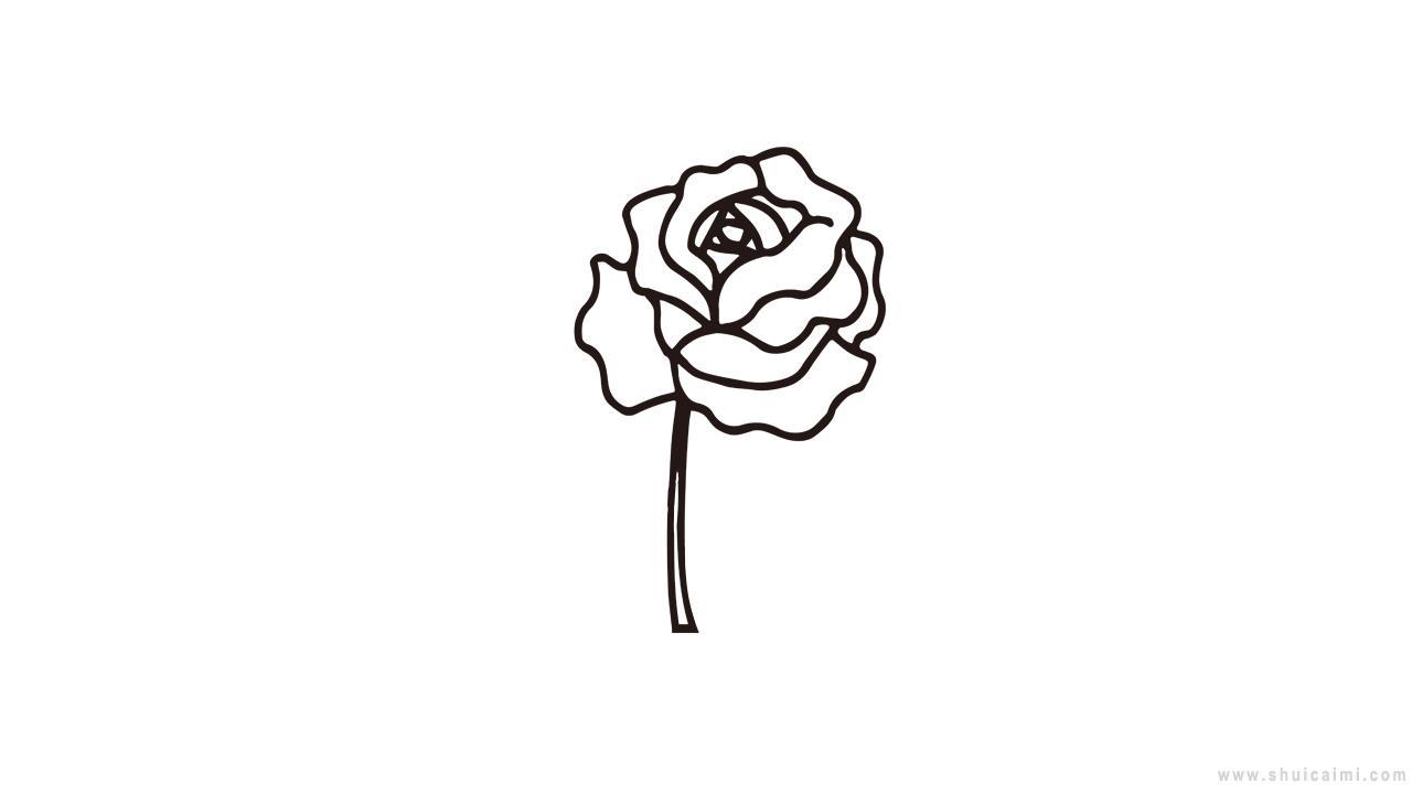 简单又好看的月季花简笔画步骤图解分享