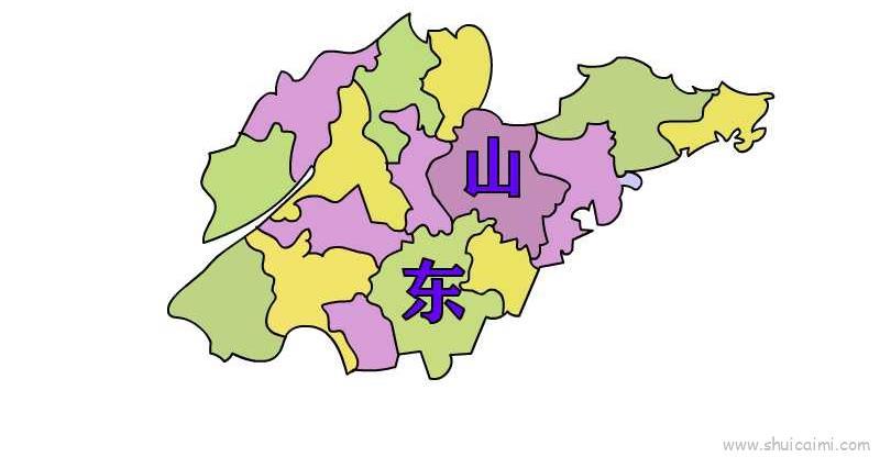 山东省地图儿童画怎么画 山东省地图简笔画画法