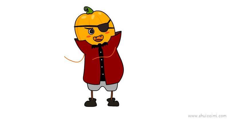 万圣节南瓜小僵尸儿童画怎么画 万圣节南瓜小僵尸简笔画顺序