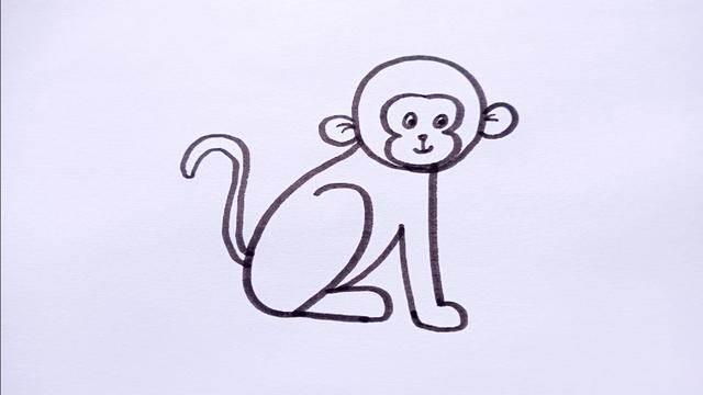 猴子的简笔画 猴子的简笔画简单又好看