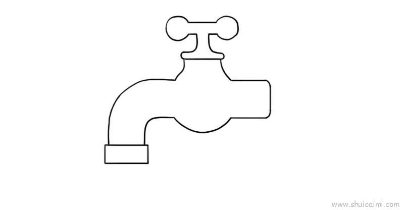 水龙头儿童画怎么画 水龙头简笔画图片