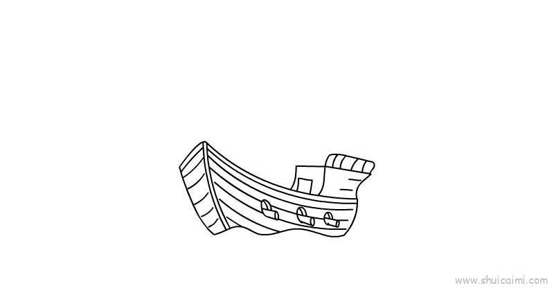 海盗船儿童画怎么画 海盗船简笔画画法