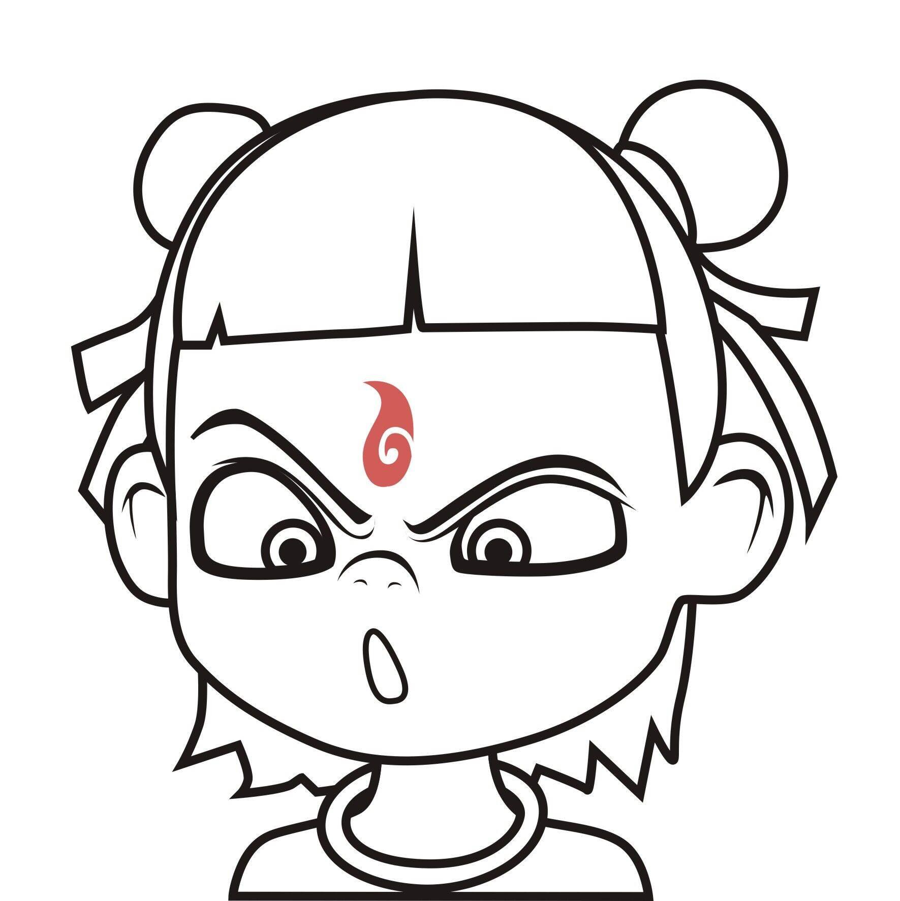 哪吒简笔画 哪吒简笔画图片彩色