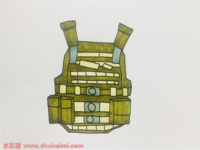 三级甲怎么画 三级甲简笔画简单彩色