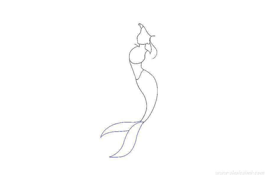 美人鱼怎么画 美人鱼简笔画图片带颜色
