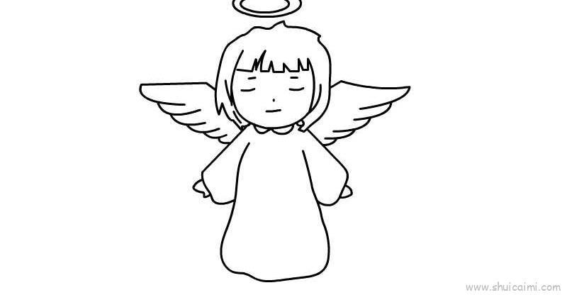 天使儿童画怎么画 天使简笔画顺序