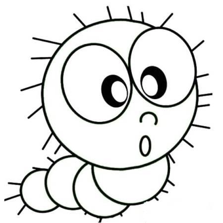 毛毛虫简笔画 毛毛虫简笔画带颜色