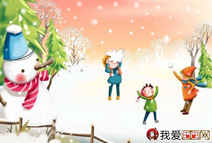 儿童画冬天的画画图片有关冬天和堆雪人的儿童简笔画怎么画 儿童画冬天的画画图片有关冬天和堆雪人的儿童简笔画好看