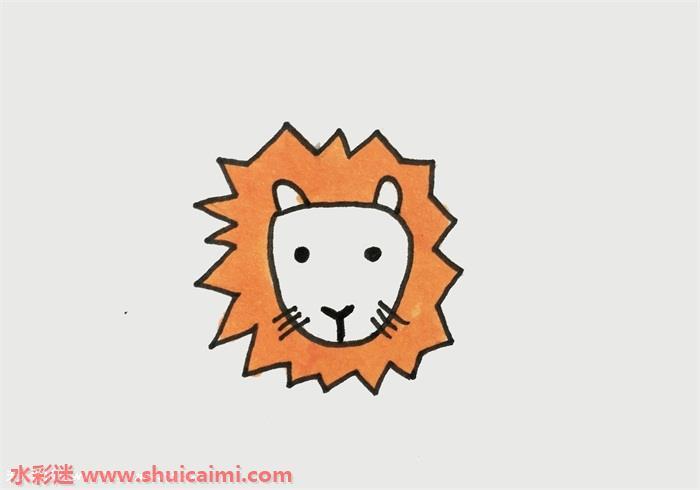 狮子头怎么画 狮子头简笔画简单易画彩色