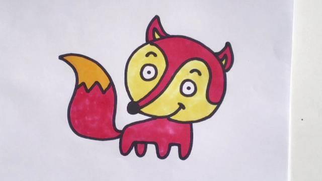 简笔画狐狸 简笔画狐狸头的画法