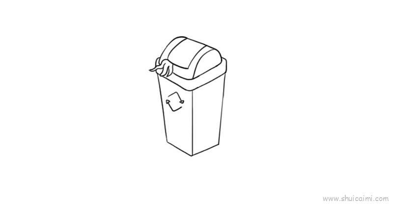 垃圾桶儿童画怎么画 垃圾桶简笔画顺序